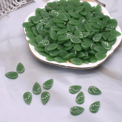 Vintage Czech Glass Leaf Glass Beads 11x18mm 100pcs 10