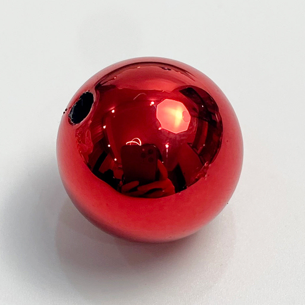 Plating Metallic Round Acrylic Beads 10mm Colorful Mirror Finish 100pcs 7