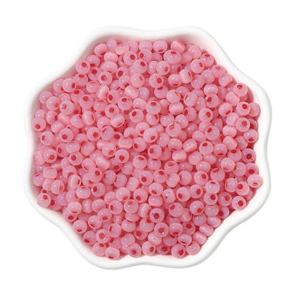 Cat Eye Jade Ice Seed Glass Beads 4mm Soft Pastel Translucent 150pcs 12