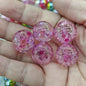 Plated Bubblegum Beads 20mm Tiny Bubble Acrylic Translucent 50pcs 3