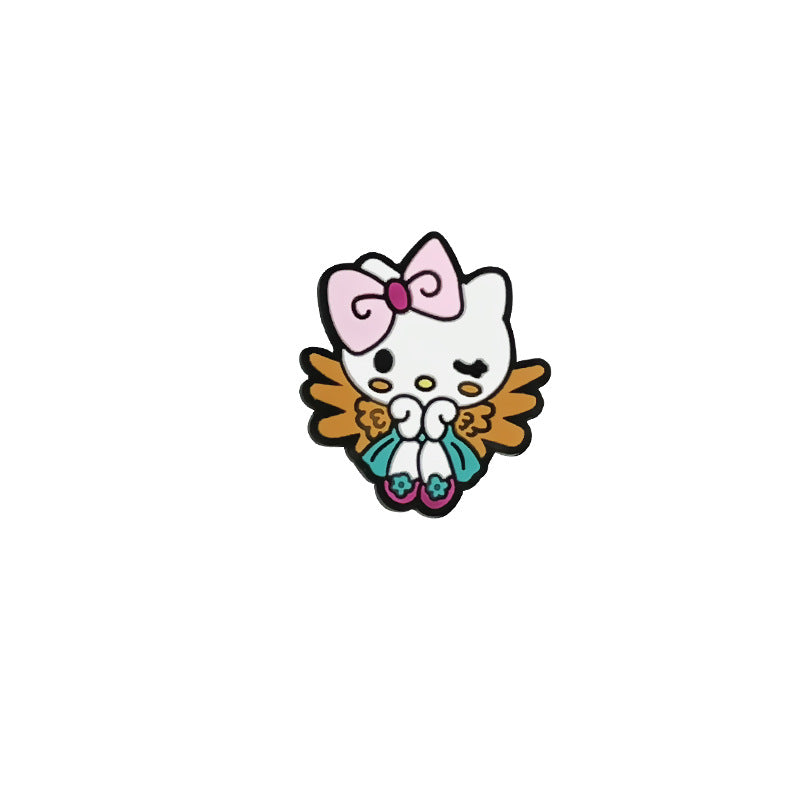 Silicone Focal Beads Kitty Pastel Bow Angel Wings 20pcs 6