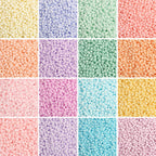 Frosted Seed Glass Beads 4mm Pastel Colors Matte Finish 320pcs 3