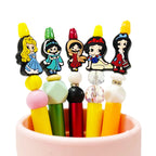 Silicone Focal Beads Cartoon Princess Sitting Pose 20pcs 3