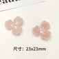 Three-Petal Flower Acrylic Beads 23mm Translucent Mixed Colors 100pcs 3