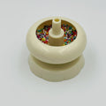 Mini Plastic Bead Spinner Milky White Compact 6cm 2pcs