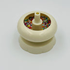 Mini Plastic Bead Spinner Milky White Compact 6cm 2pcs