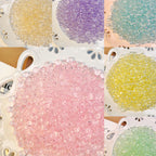 Electroplated Transparent Diamond Glass Beads 6mm 8mm 60pcs 2
