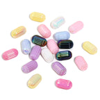 UV Plating Irregular Lantern Acrylic Beads 17x10mm Colorful Gradient 50pcs 5