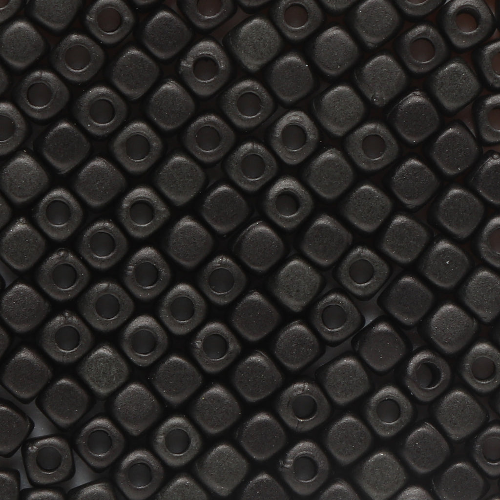 Square Acrylic Beads 3mm Black Matte CCB Plastic 200pcs 2