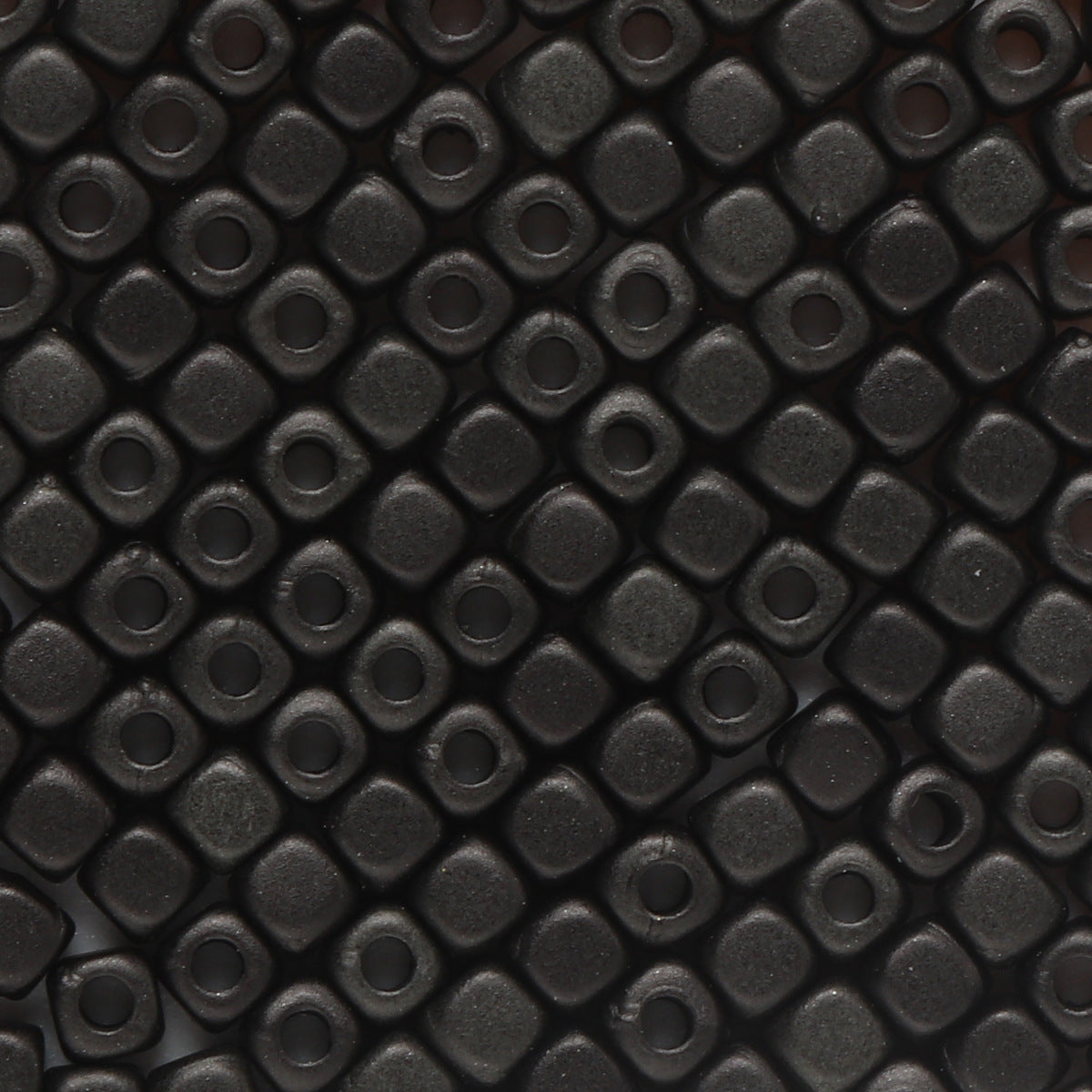 Square Acrylic Beads 3mm Black Matte CCB Plastic 200pcs 2
