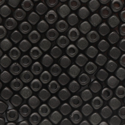 Square Acrylic Beads 3mm Black Matte CCB Plastic 200pcs 2
