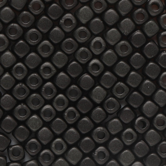 Square Acrylic Beads 3mm Black Matte CCB Plastic 200pcs 2