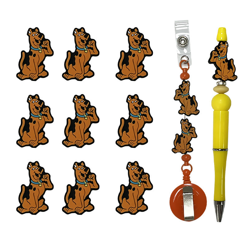 Silicone Focal Beads Scooby Doo Sitting Pose 20pcs 2