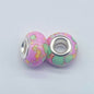 Resin Spacer Beads 14mm Ink Painting Large Hole 50pcs 9