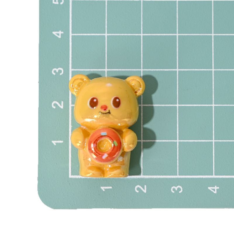 Glossy Resin Beads 29mm 3D Butterbear Adorable Focal 5pcs 5
