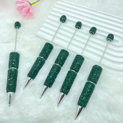 Beadable Pen Full Rhinestone Solid Color Ballpoint 16