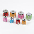 Plating Acrylic Beads 17-20mm Cola Can Design Colorful 10pcs 5