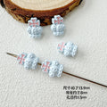 Crown and Wink Metal Beads 13mm Glossy Pastel Painted Alloy 10pcs 6