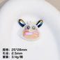 Plating Resin Character Beads Glossy Pastel Tones Big Mouth 10pcs 11