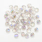 Faceted Glass Beads 8mm Watermelon Electroplated Iridescent 30pcs 19