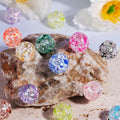 Dual Color Sprayed Ink Imitation Crackle Acrylic Beads 16mm 20pcs