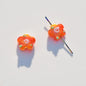 Lampwork Glass Beads Five Petal Flower Handmade Vintage 16mm 10pcs 10