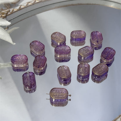 Czech Glass Beads Oval 13x18mm Soft Pastel Iridescent 100pcs 6