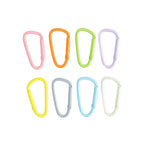 Metal D Shaped Spring Trigger Key Rings 46mm Colorful Painted 20pcs 5
