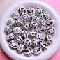 Hand-Painted Cake Acrylic Beads 16mm Glossy Brown Swirls 5pcs 7