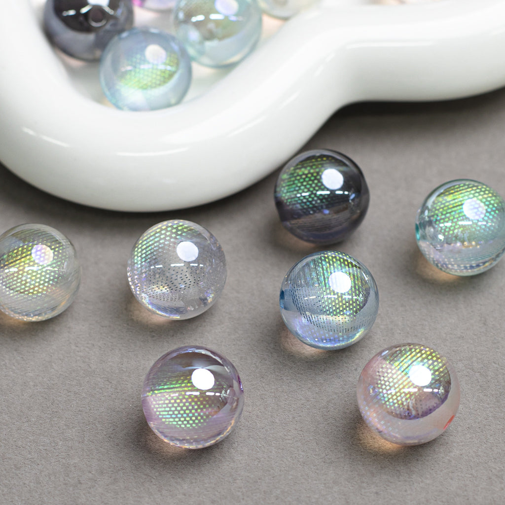 Iridescent Dream Catcher Resin Beads 16mm Round 10pcs 4