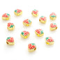 Strawberry Metal Beads 10mm Enamel Alloy Colorful 50pcs 6