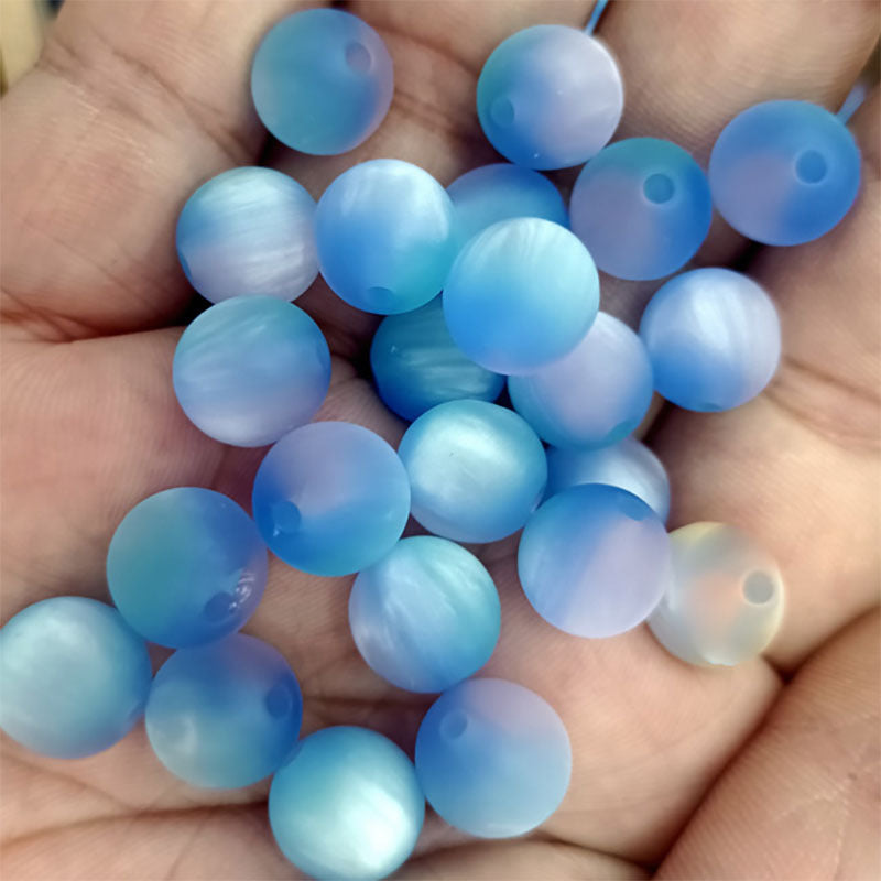 Matte Gradient Tricolor Round Resin Beads 8/10/16mm Pastel Finish 50pcs 4