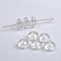 Acrylic Faceted Flat Spacer Beads 8mm Clear Plating 500pcs 3