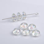 Acrylic Faceted Flat Spacer Beads 8mm Clear Plating 500pcs 3