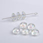 Acrylic Faceted Flat Spacer Beads 8mm Clear Plating 500pcs 3