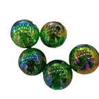 Plated Bubblegum Beads 20mm Tiny Bubble Acrylic Translucent 50pcs 5