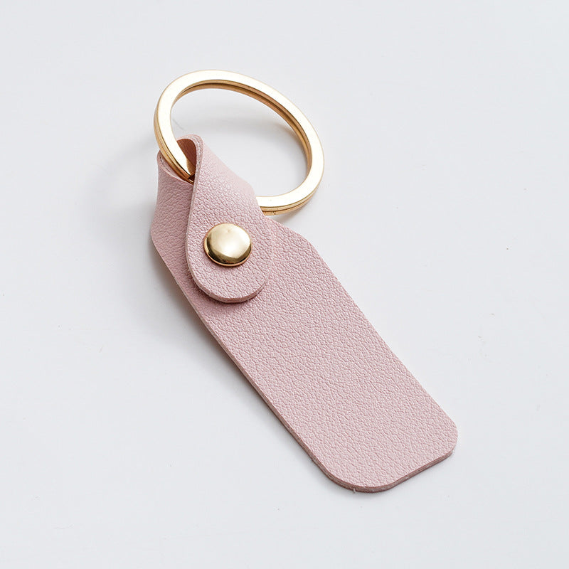 Alien Leather Keychain with Gold Rivet Accent Colorful 7