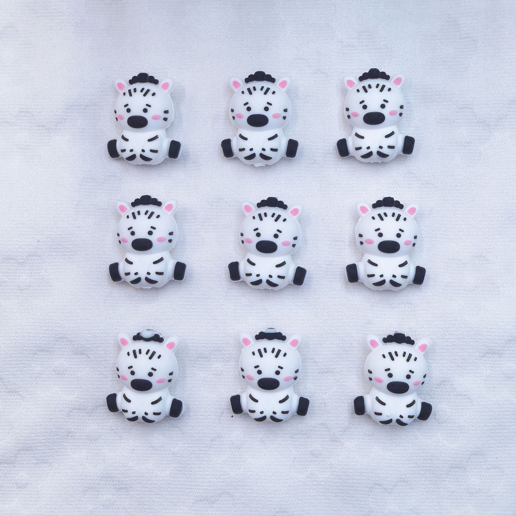 Silicone 3D Focal Beads Cow Sitting Pose 20pcs 5