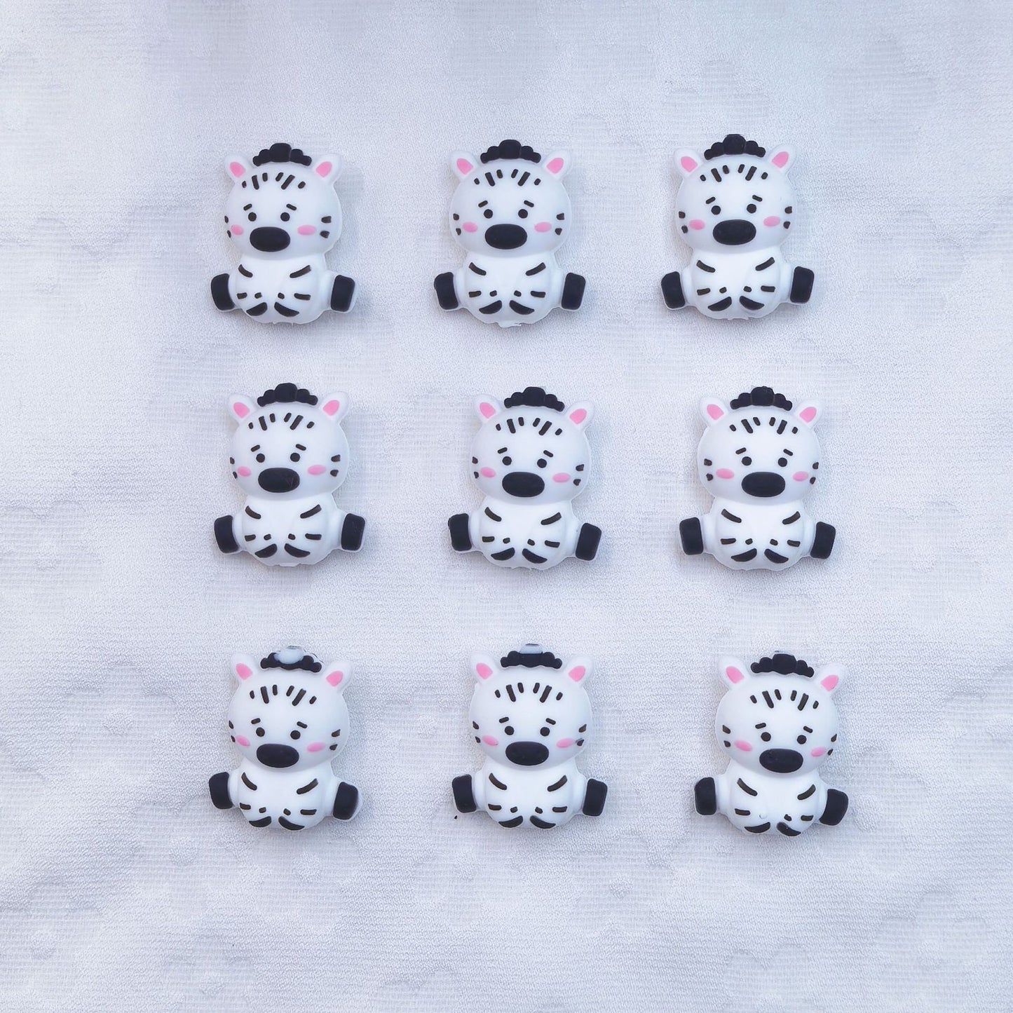Silicone 3D Focal Beads Cow Sitting Pose 20pcs 5