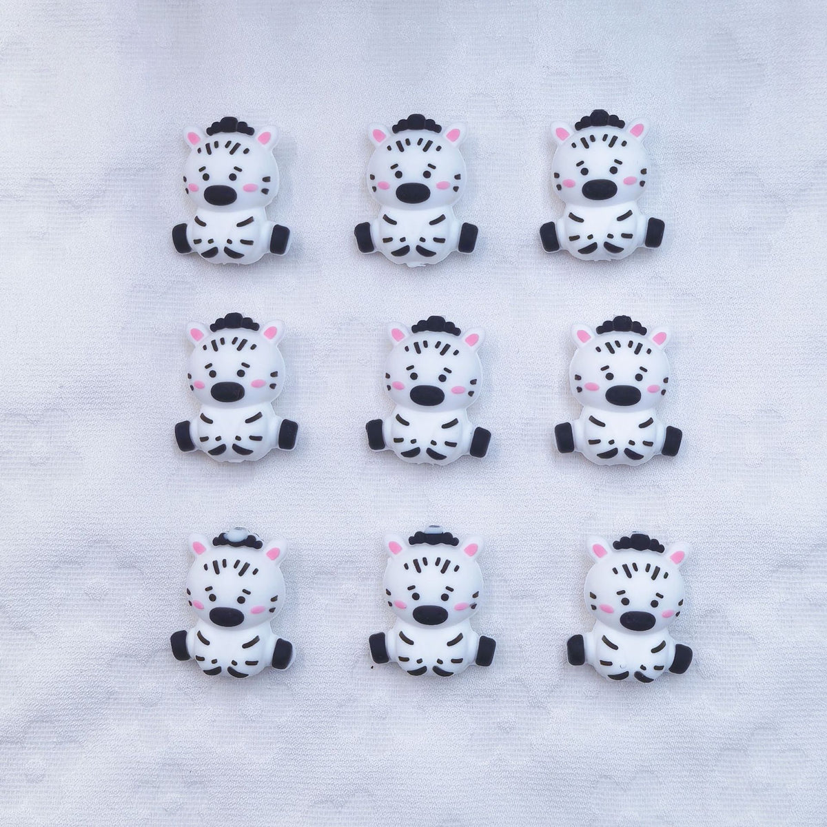 Silicone 3D Focal Beads Cow Sitting Pose 20pcs 5