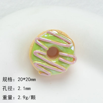 Bread Toast Series Resin Beads Whimsical Glossy Pastries 20pcs 11