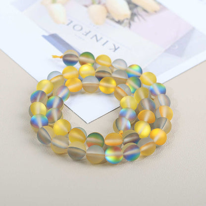 Mermaid Round Glass Beads 6mm Matte Pastel Jewel Tones 40pcs 26
