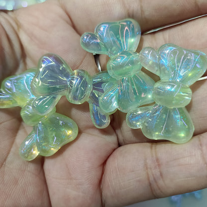 Glow Bow Acrylic Beads 20x29mm Glow In The Dark Powder 100pcs 4