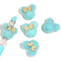 Bow Mickey Head Rhinestone Beads 29mm Pearl Bow 5pcs 10