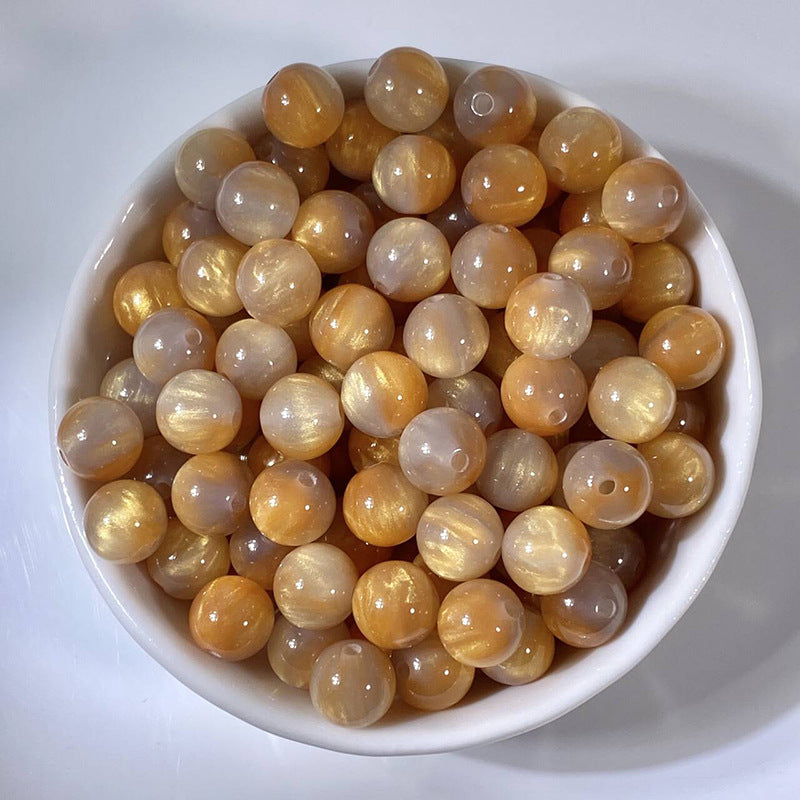Gilding Gradient Resin Beads 8mm Round Shimmer 100pcs 26