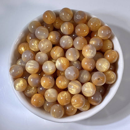 Gilding Gradient Resin Beads 8mm Round Shimmer 100pcs 26