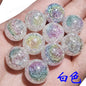 Colored Crackle Round Acrylic Beads 16mm Glossy Translucent 100pcs 4