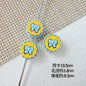 Bell and Bow Metal Beads 13mm Baking Painted Colorful 10pcs 12