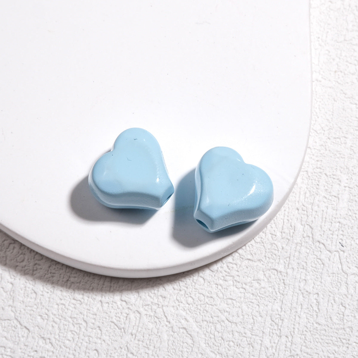 Irregular Faceted Heart Acrylic Beads 12mm Vibrant Colors 50pcs 12