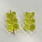 Clear Candy Colored Teddy Bear Acrylic Beads 12x18mm 10pcs 9